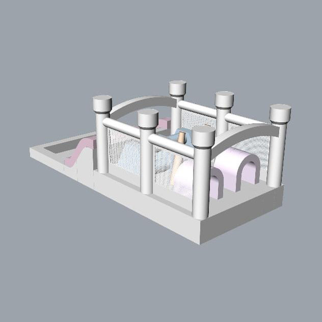 Midi Marshmallow Palace Obstacle Course, 20x8.2ft