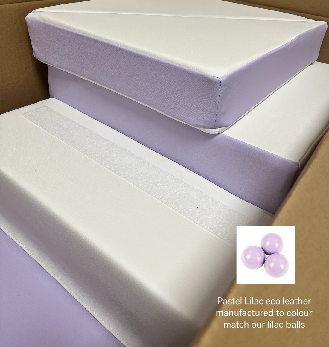 Soft Play Square, 3ft | Lilac & White