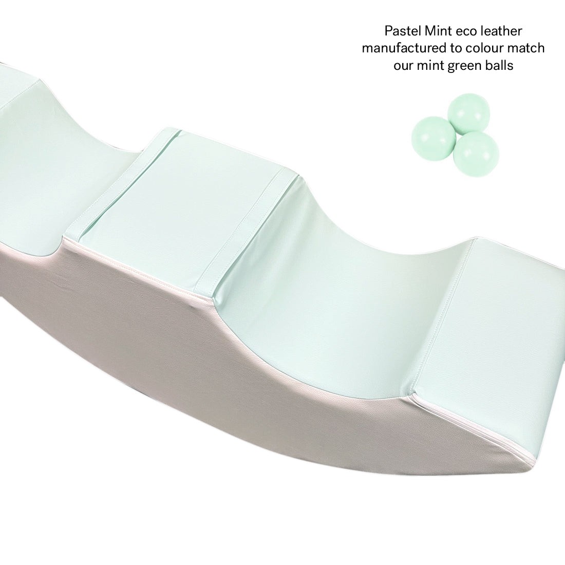 Soft Play Square, 3ft | Pastel Mint & White