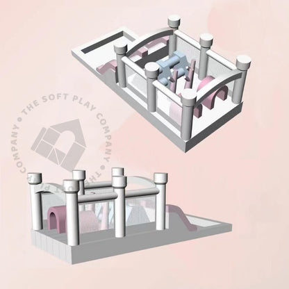 Midi Marshmallow Palace Obstacle Course, 20x8.2ft